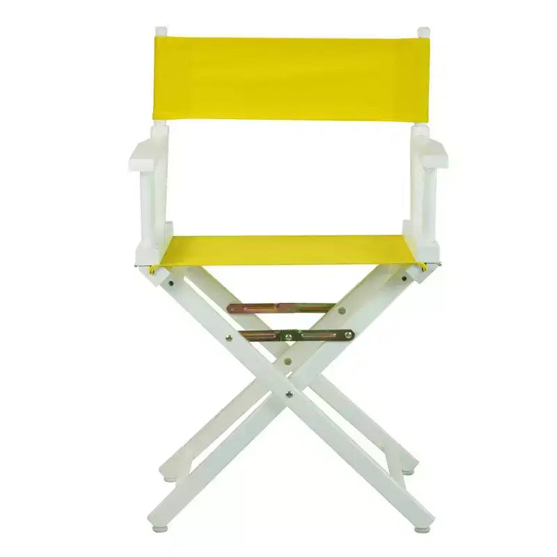 Multi-Color Canvas Folding Director's Chair, White Frame, Seats 1
