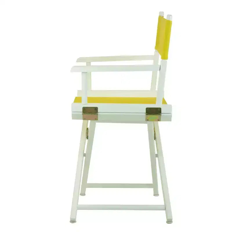 Multi-Color Canvas Folding Director's Chair, White Frame, Seats 1