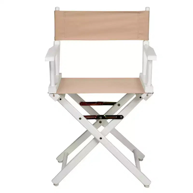 Multi-Color Canvas Folding Director's Chair, White Frame, Seats 1