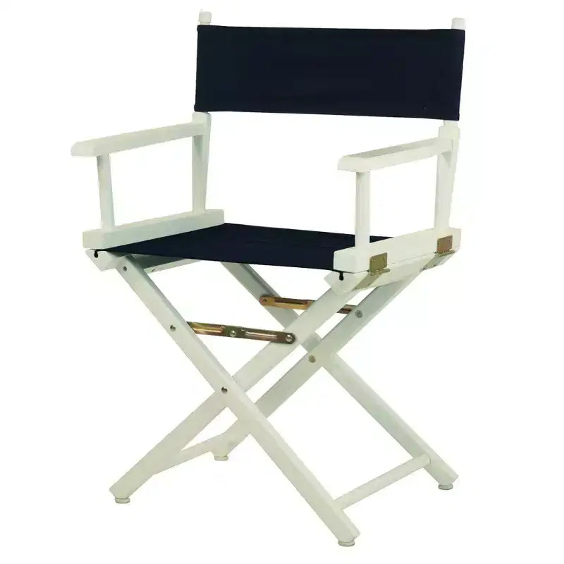 Multi-Color Canvas Folding Director's Chair, White Frame, Seats 1