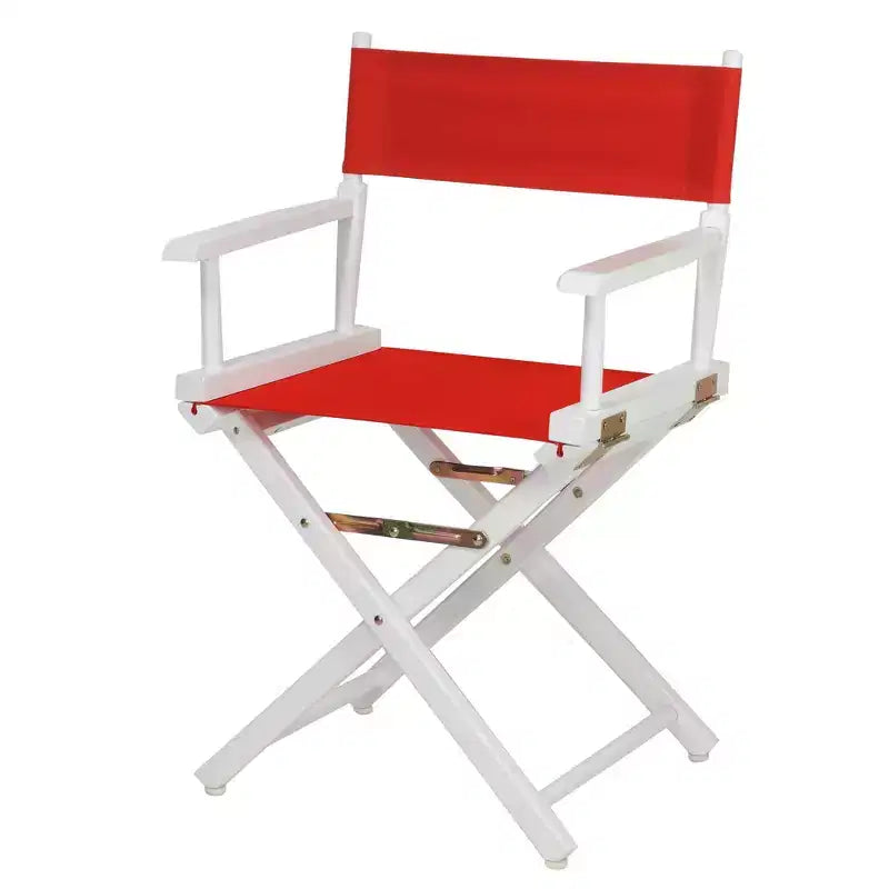 Multi-Color Canvas Folding Director's Chair, White Frame, Seats 1