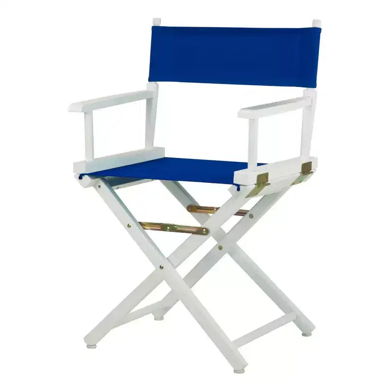 Multi-Color Canvas Folding Director's Chair, White Frame, Seats 1