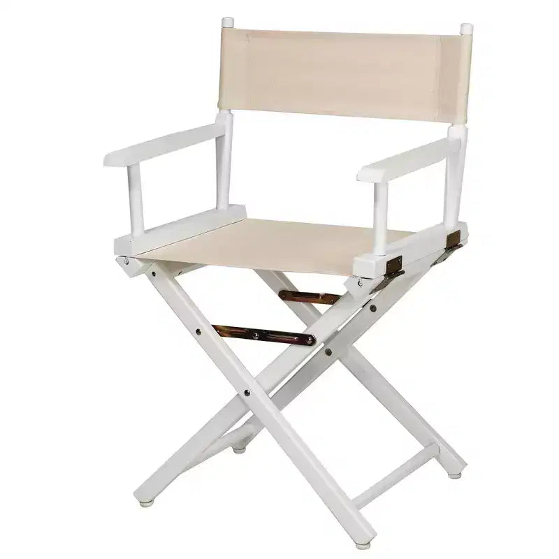 Multi-Color Canvas Folding Director's Chair, White Frame, Seats 1