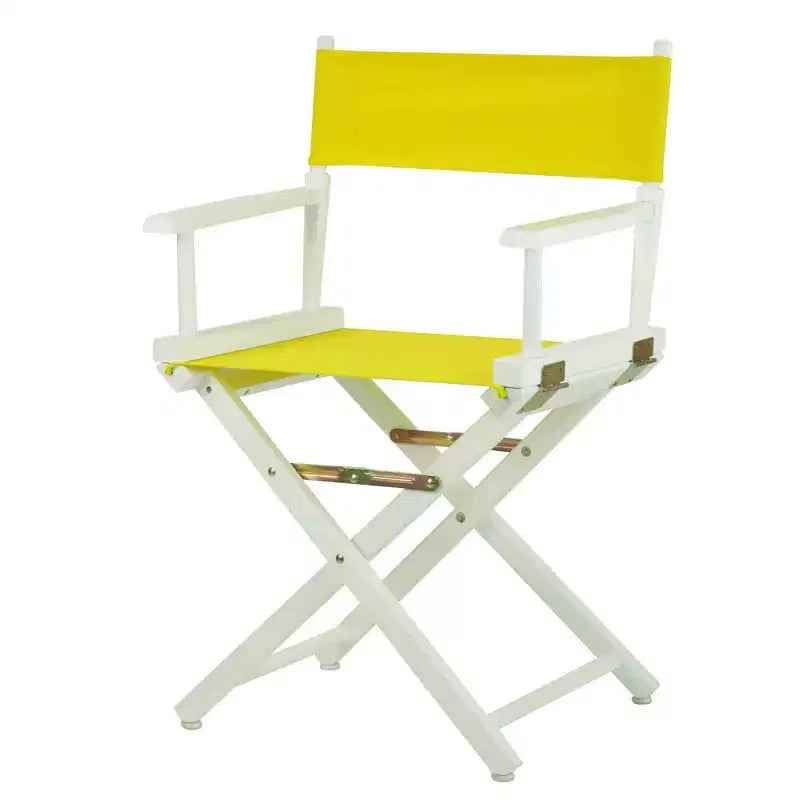 Multi-Color Canvas Folding Director's Chair, White Frame, Seats 1