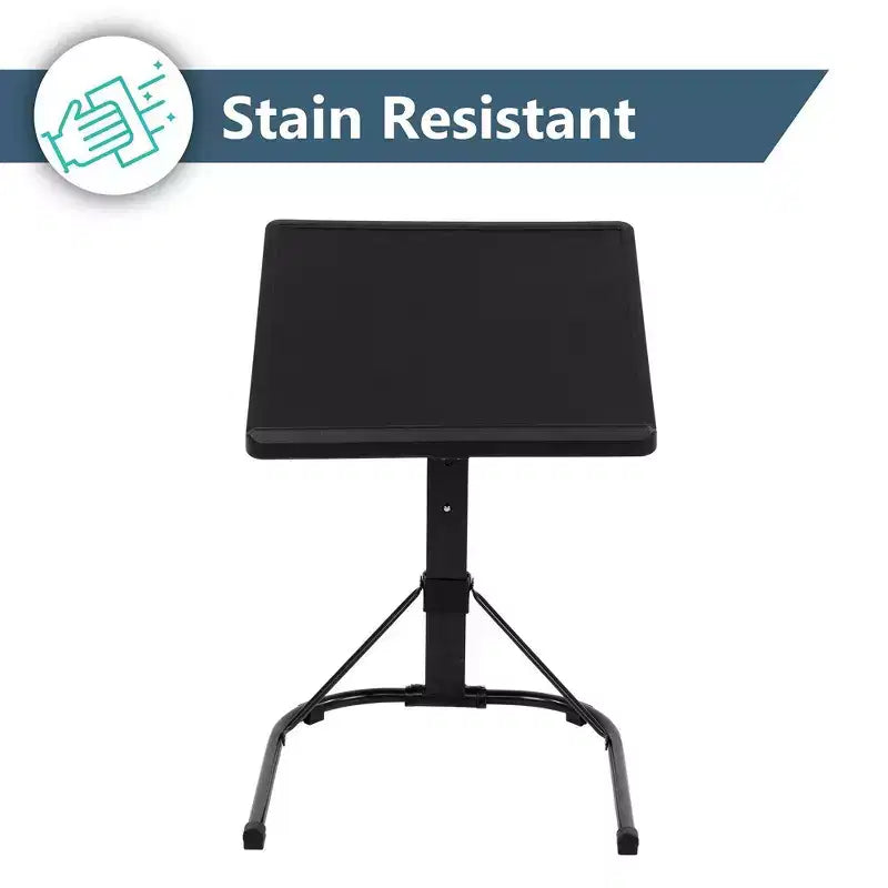 Black Adjustable Folding Tray Table, Single User