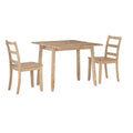 3pc Alberts Solid Wood Hidden Storage Folding Dining Set - Linon: Compact, Space-Saving Design
