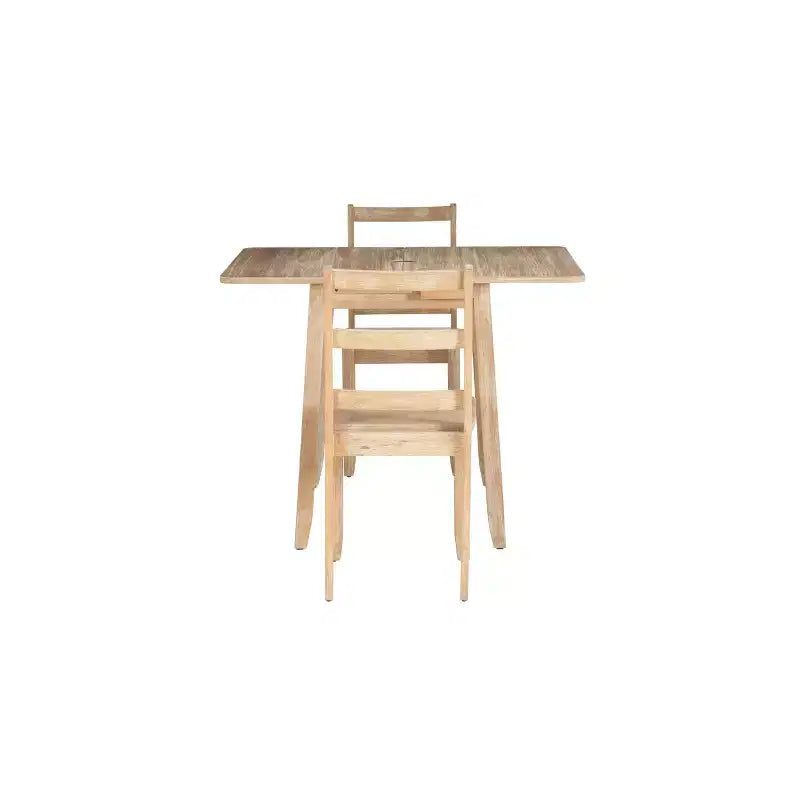 Ensemble de salle à manger pliant 3 pièces en bois massif Alberts avec rangement dissimulé – Linon : design compact et peu encombrant