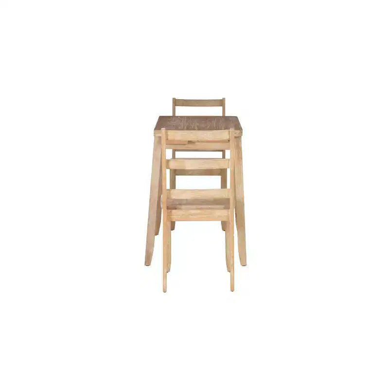 Ensemble de salle à manger pliant 3 pièces en bois massif Alberts avec rangement dissimulé – Linon : design compact et peu encombrant