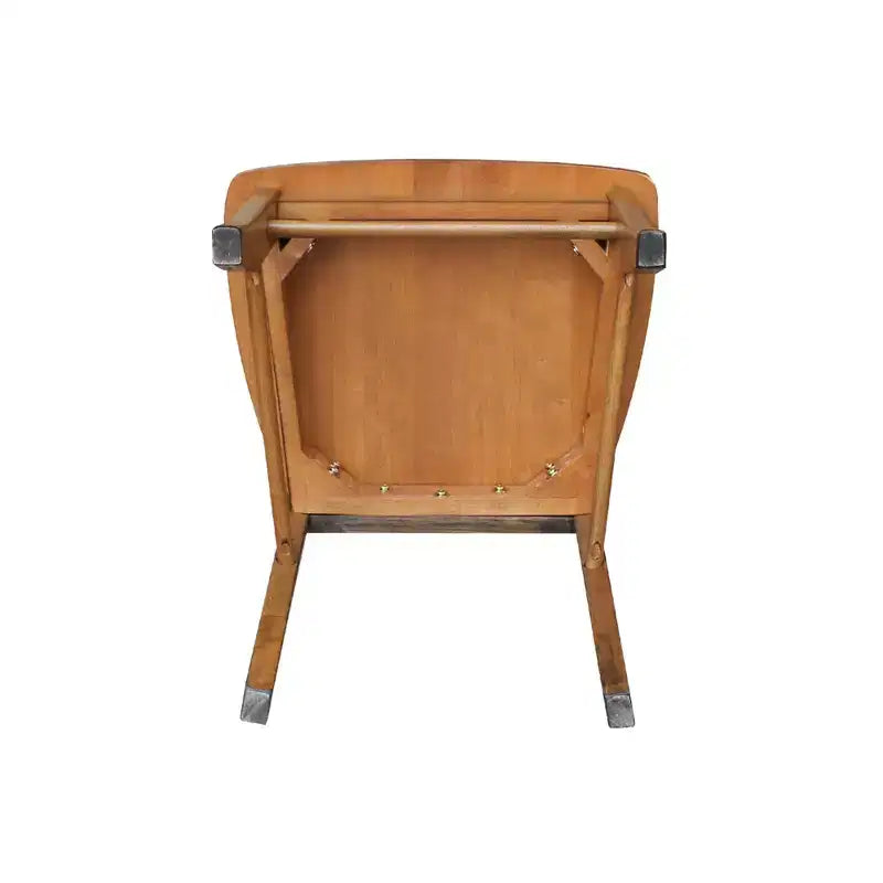 Pecan X-Back Solid Wood Dining Chair, Set of 2