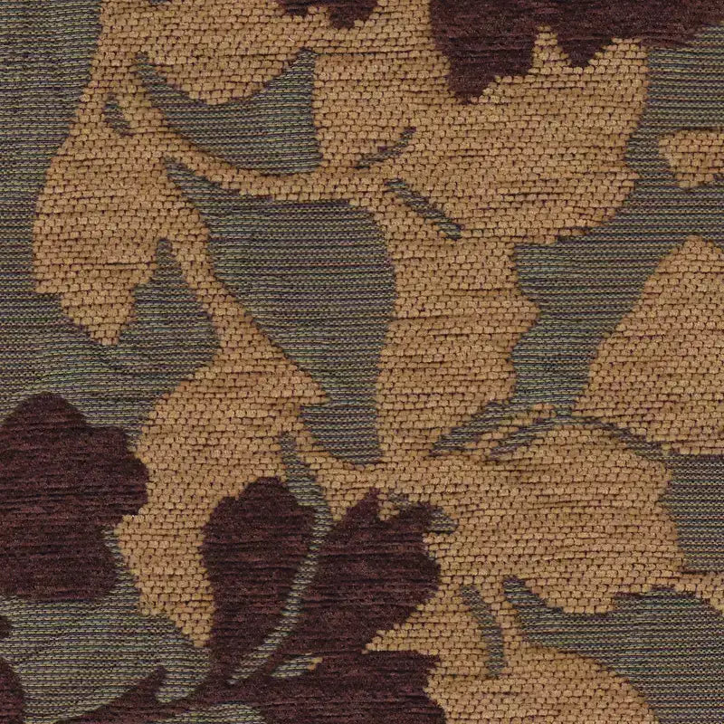 Brown Floral Jacquard Parsons Dining Chair, Armless High Back, Seats 1