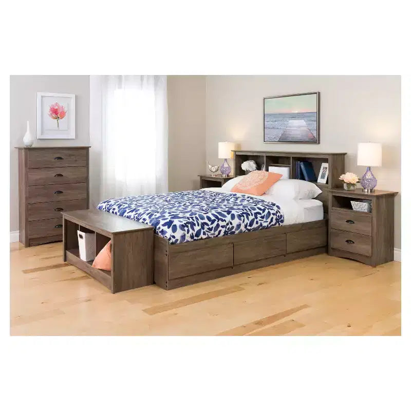 Drifted Gray 6-Drawer Double Dresser – Wide, Modern Style