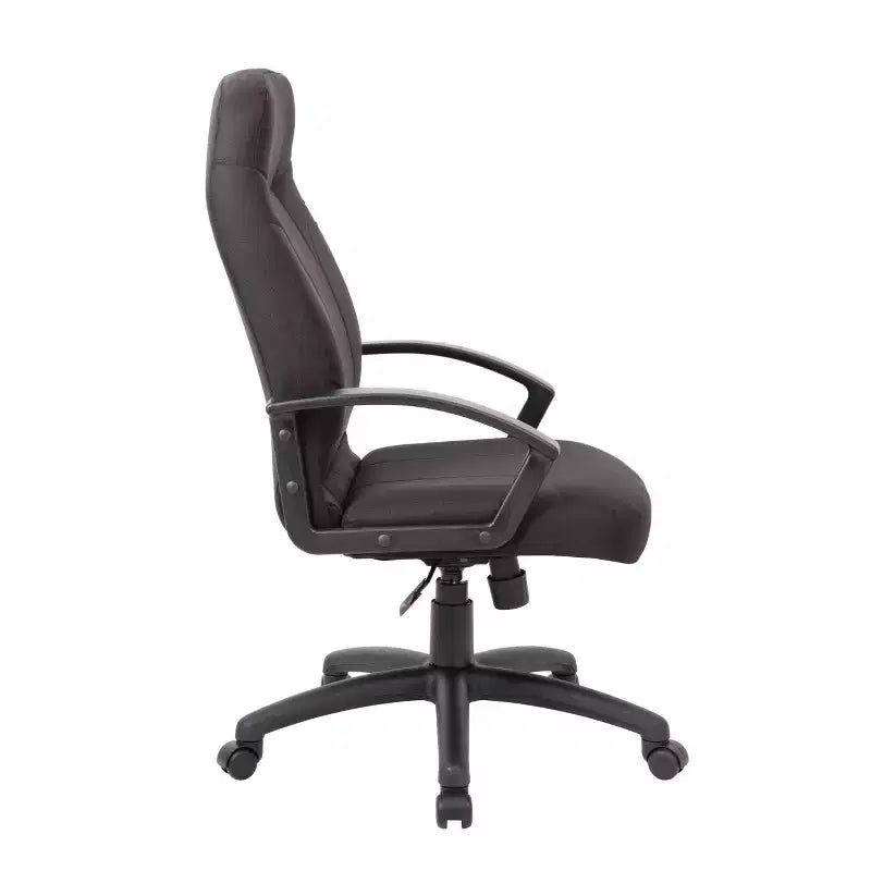 Black Fabric High-Back Manager's Chair, Swivel, for 1 Person