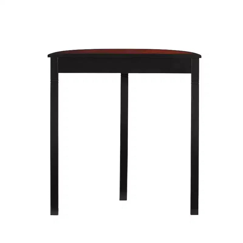 Black Cherry & Black Half-Moon Console Table, Single