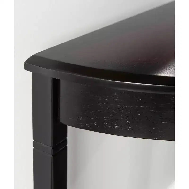 Black Cherry & Black Half-Moon Console Table, Single