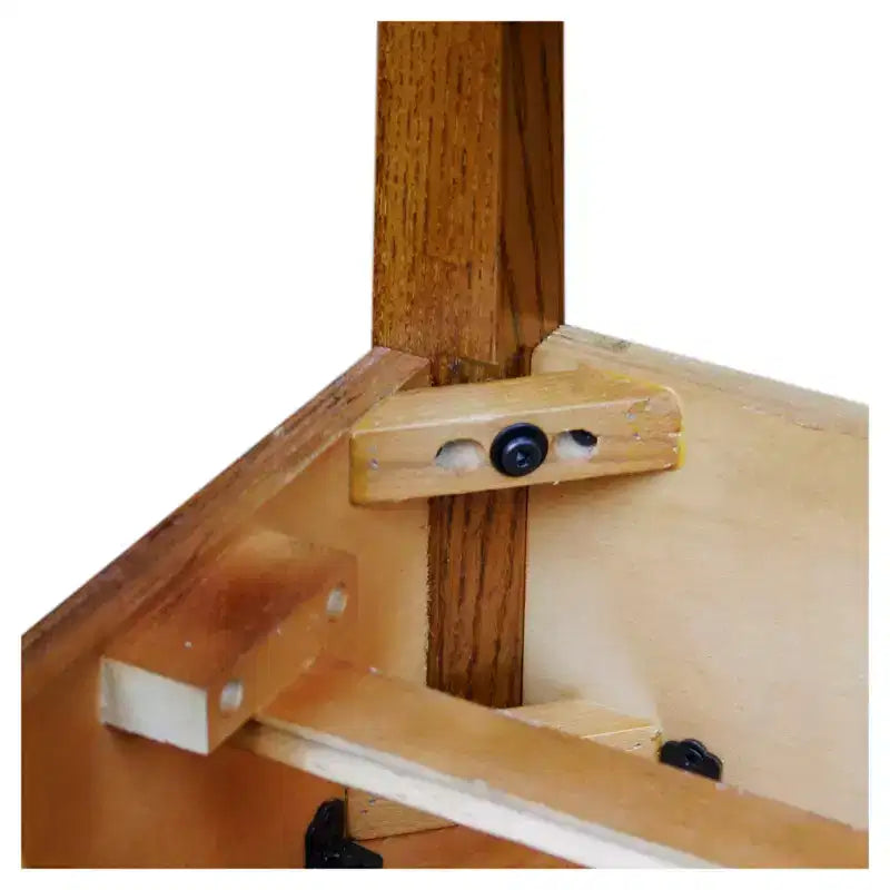 Square Side Table – Medium Oak, 1-Drawer & Lower Shelf