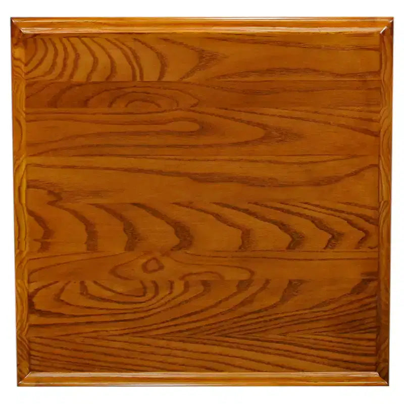 Square Side Table – Medium Oak, 1-Drawer & Lower Shelf