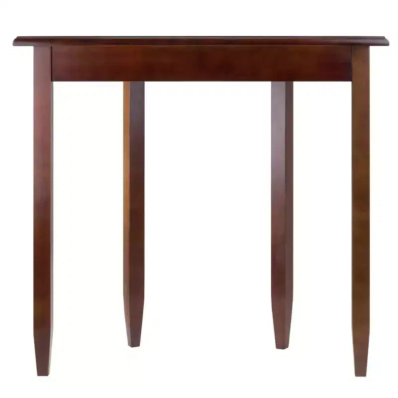Half-Moon Accent Table, Antique Walnut, Tapered Legs, 1-Person Assembly