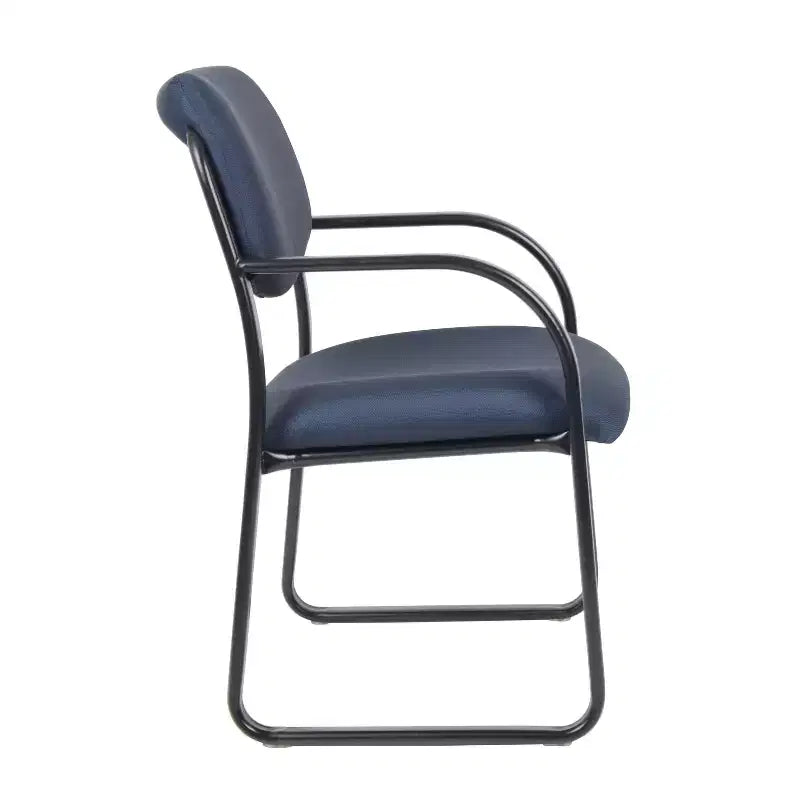 Black Fabric Sled Base Guest Chair, Seats 1