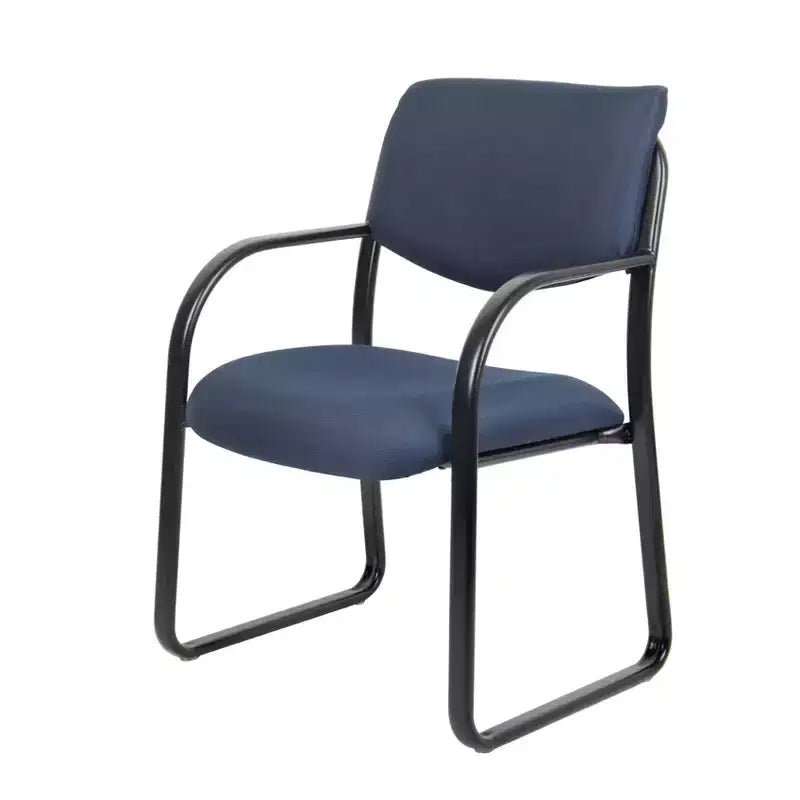 Black Fabric Sled Base Guest Chair, Seats 1