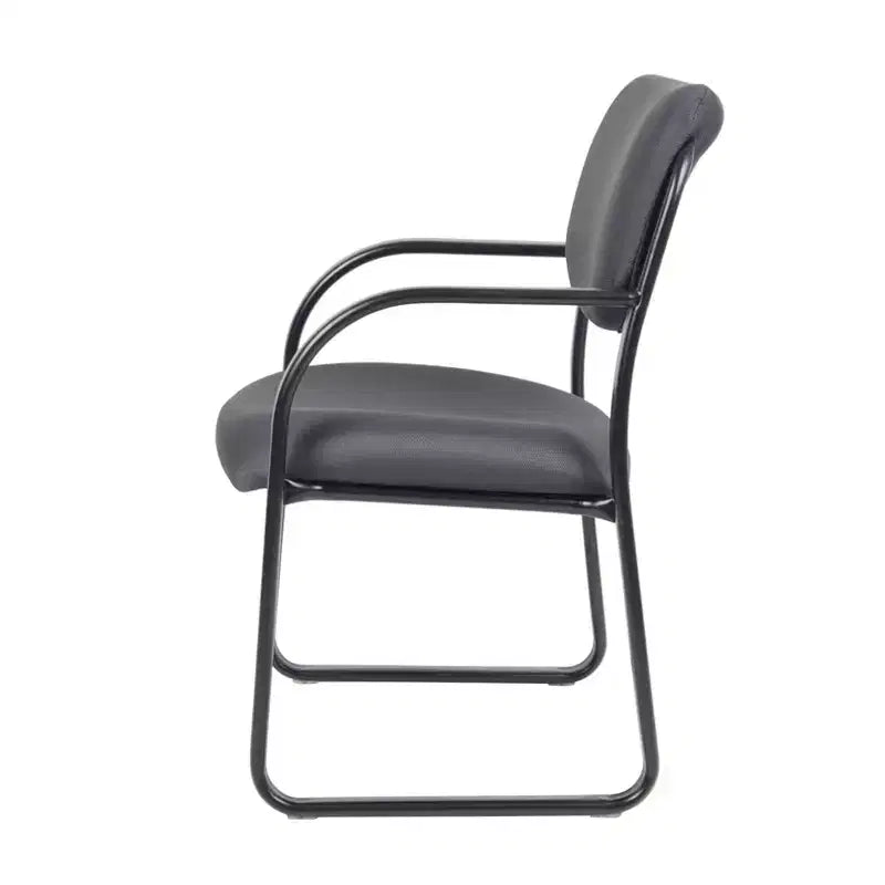 Black Fabric Sled Base Guest Chair, Seats 1