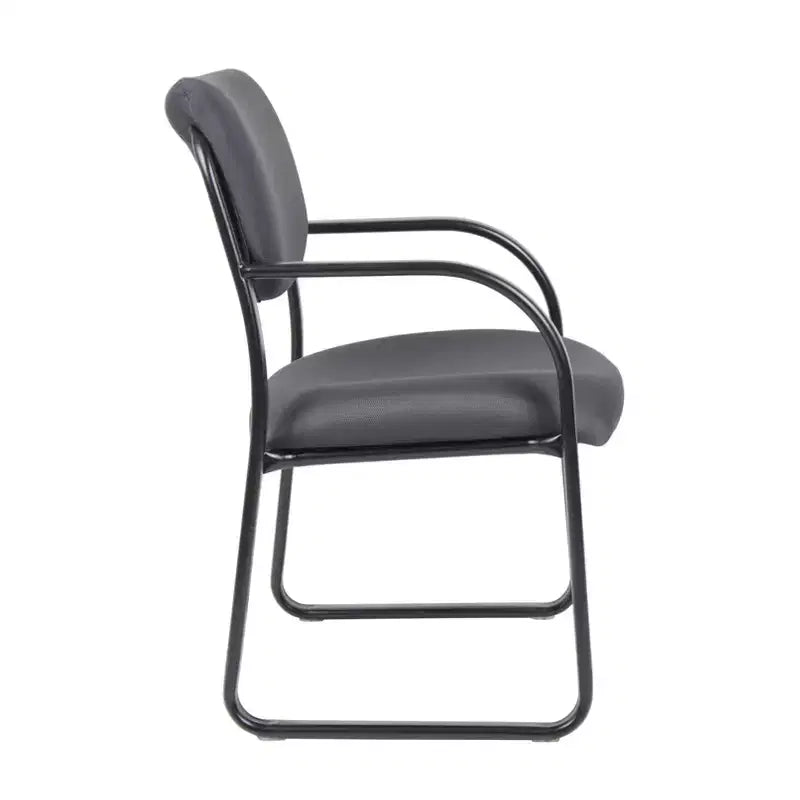 Black Fabric Sled Base Guest Chair, Seats 1