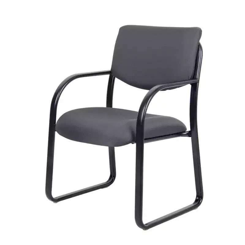 Black Fabric Sled Base Guest Chair, Seats 1