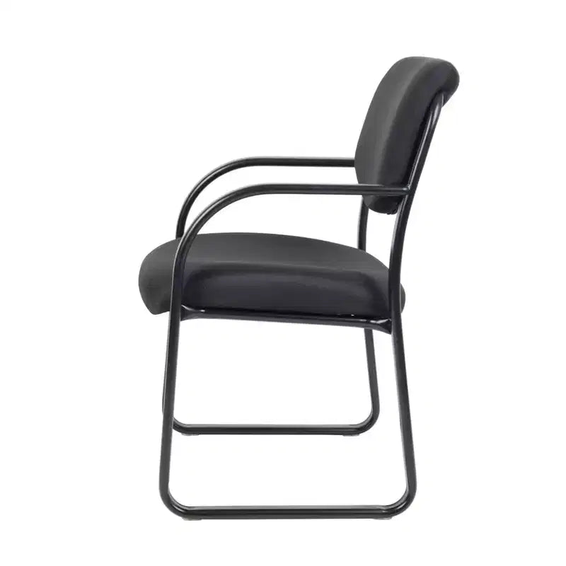 Black Fabric Sled Base Guest Chair, Seats 1