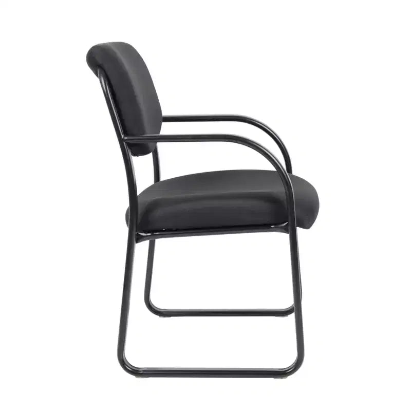 Black Fabric Sled Base Guest Chair, Seats 1