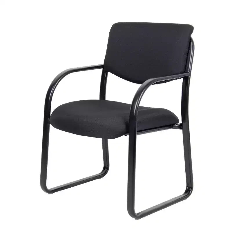 Black Fabric Sled Base Guest Chair, Seats 1