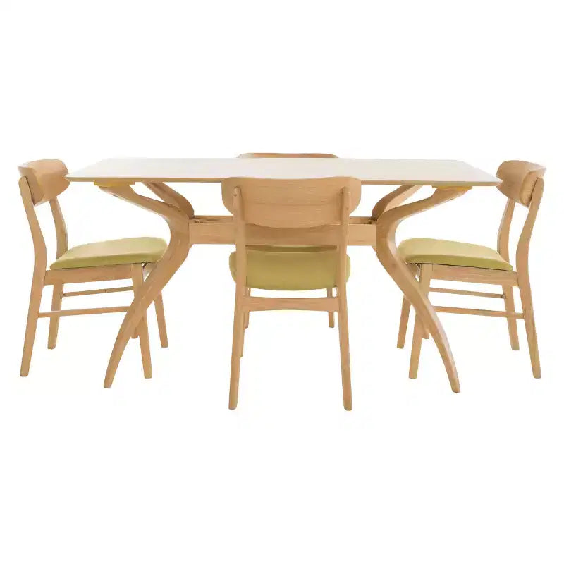Ensemble de salle à manger 5 pièces 60" avec pieds incurvés Lucious - Christopher Knight Home