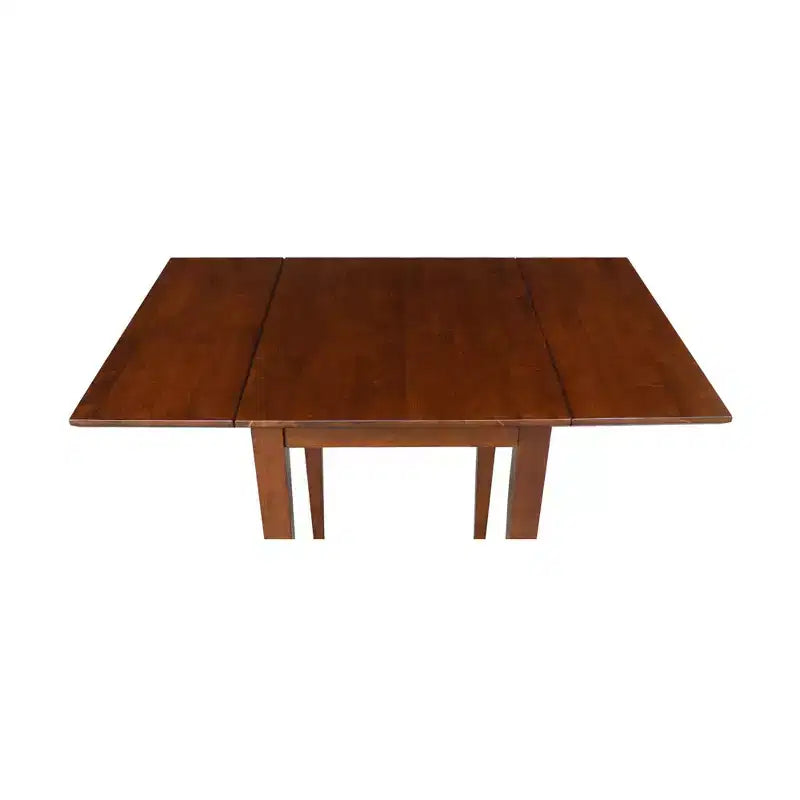 Espresso Drop Leaf Dining Table, Seats 4