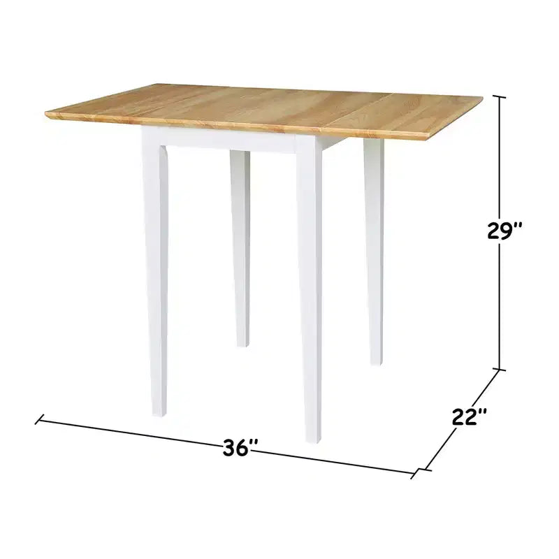 Espresso Drop Leaf Dining Table, Seats 4