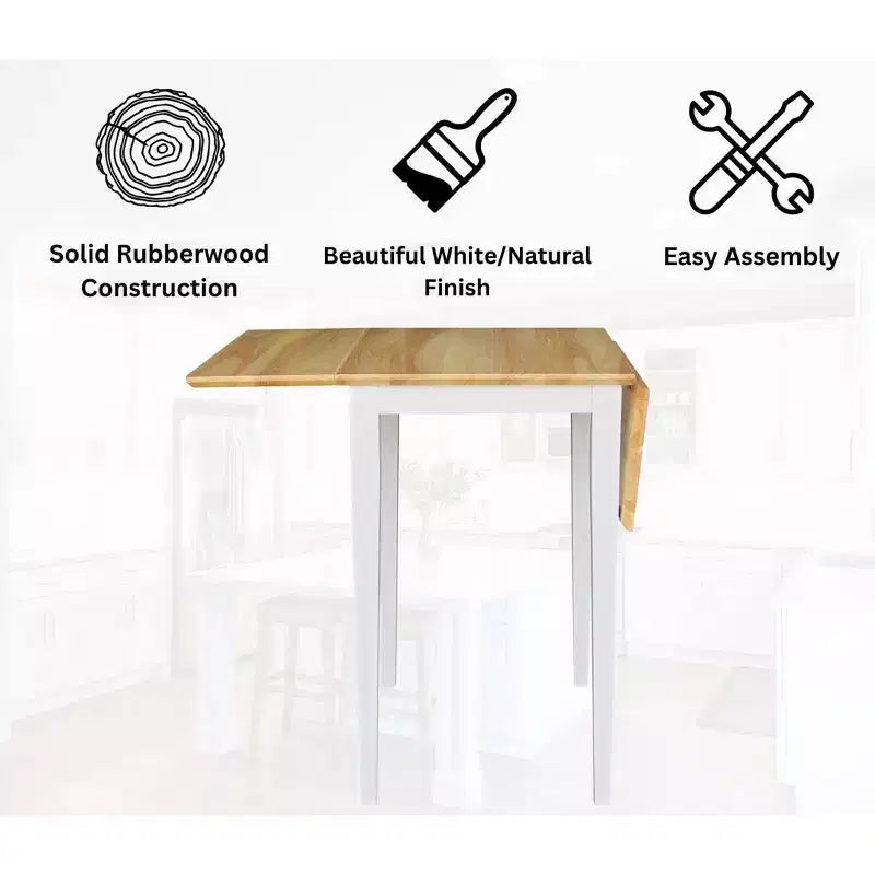 Espresso Drop Leaf Dining Table, Seats 4