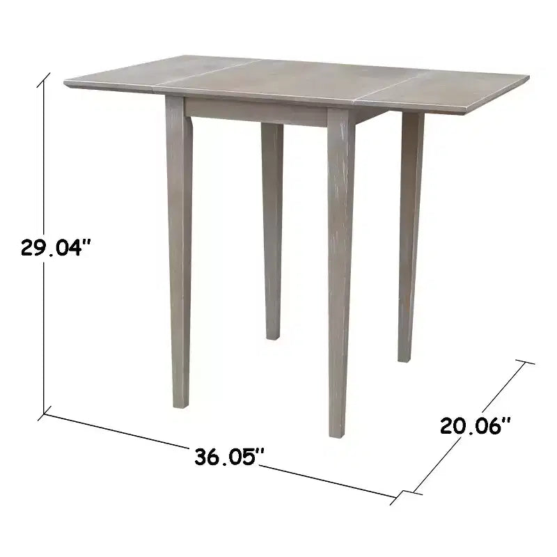 Espresso Drop Leaf Dining Table, Seats 4