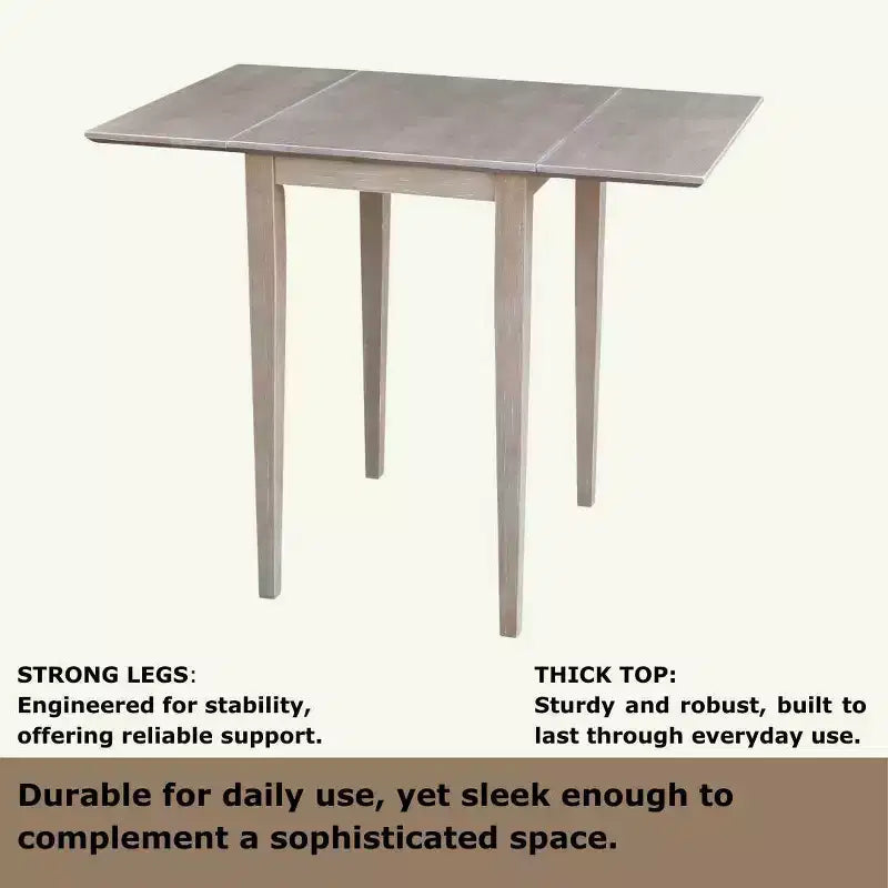 Espresso Drop Leaf Dining Table, Seats 4