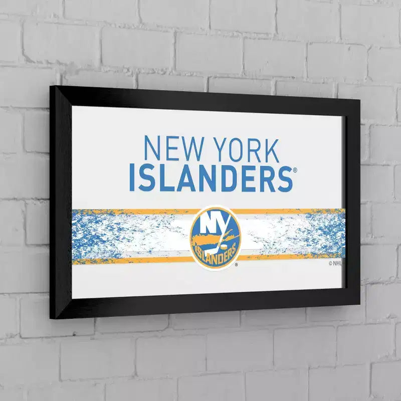 Multi-Team Black Framed Logo Mirror – Wall Mount, 1 Panel