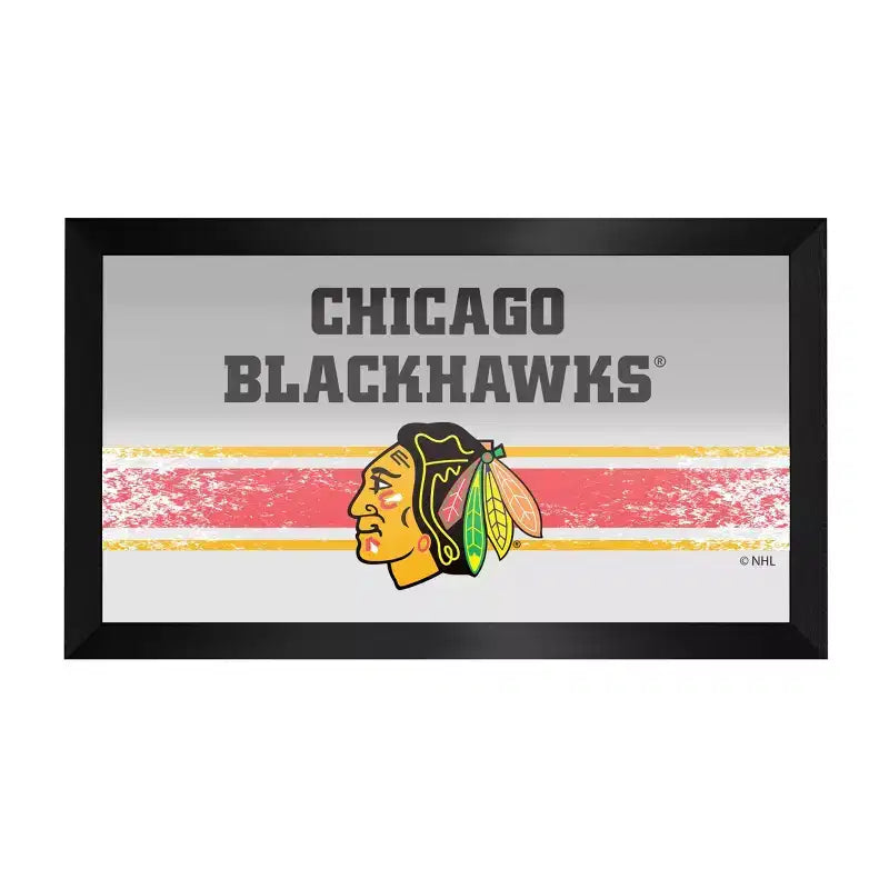 Multi-Team Black Framed Logo Mirror – Wall Mount, 1 Panel