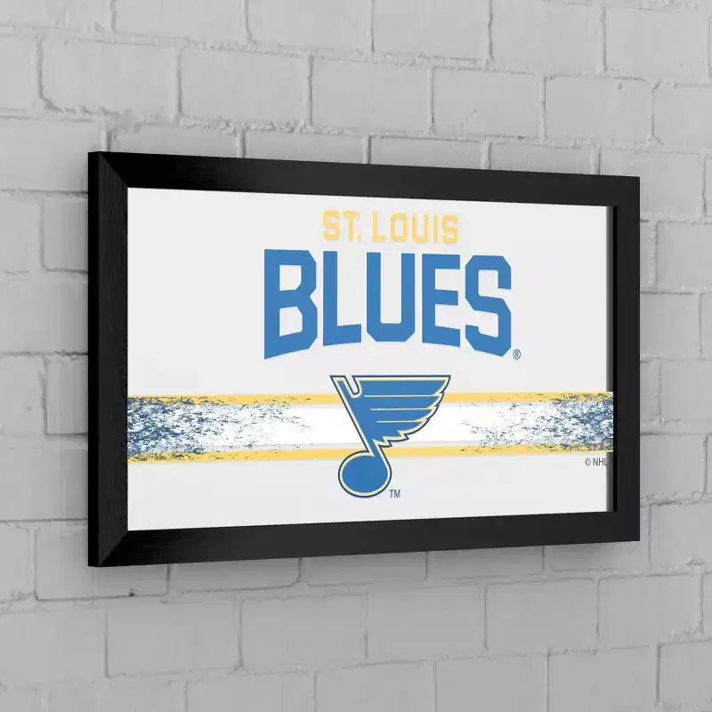Multi-Team Black Framed Logo Mirror – Wall Mount, 1 Panel
