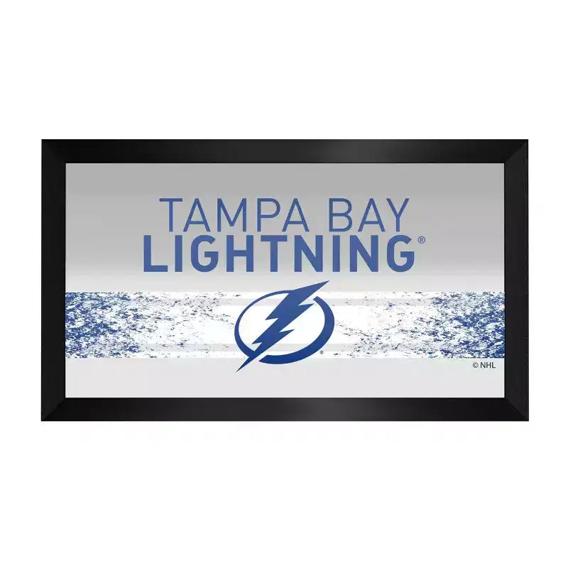 Multi-Team Black Framed Logo Mirror – Wall Mount, 1 Panel