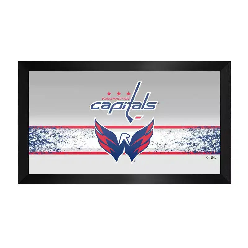 Multi-Team Black Framed Logo Mirror – Wall Mount, 1 Panel