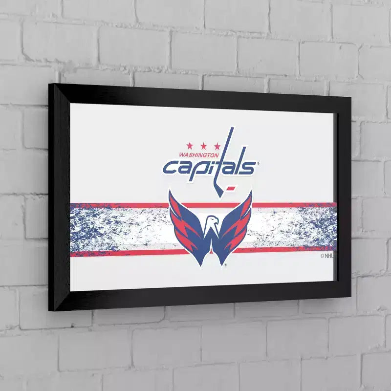 Multi-Team Black Framed Logo Mirror – Wall Mount, 1 Panel