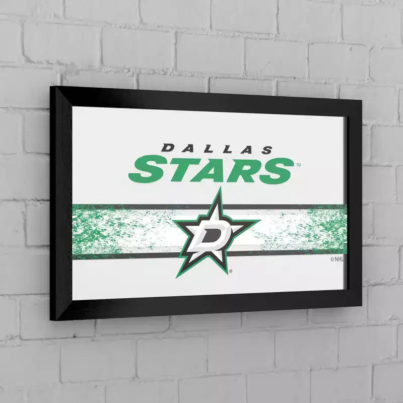 Multi-Team Black Framed Logo Mirror – Wall Mount, 1 Panel