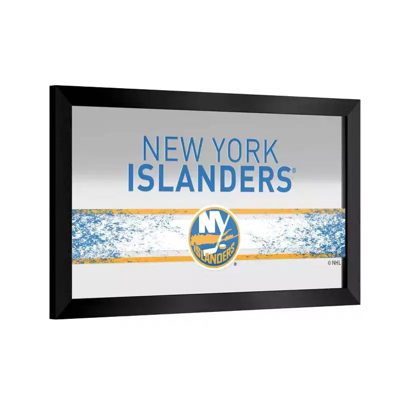 Multi-Team Black Framed Logo Mirror – Wall Mount, 1 Panel