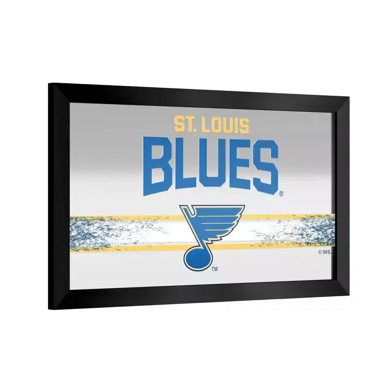 Multi-Team Black Framed Logo Mirror – Wall Mount, 1 Panel