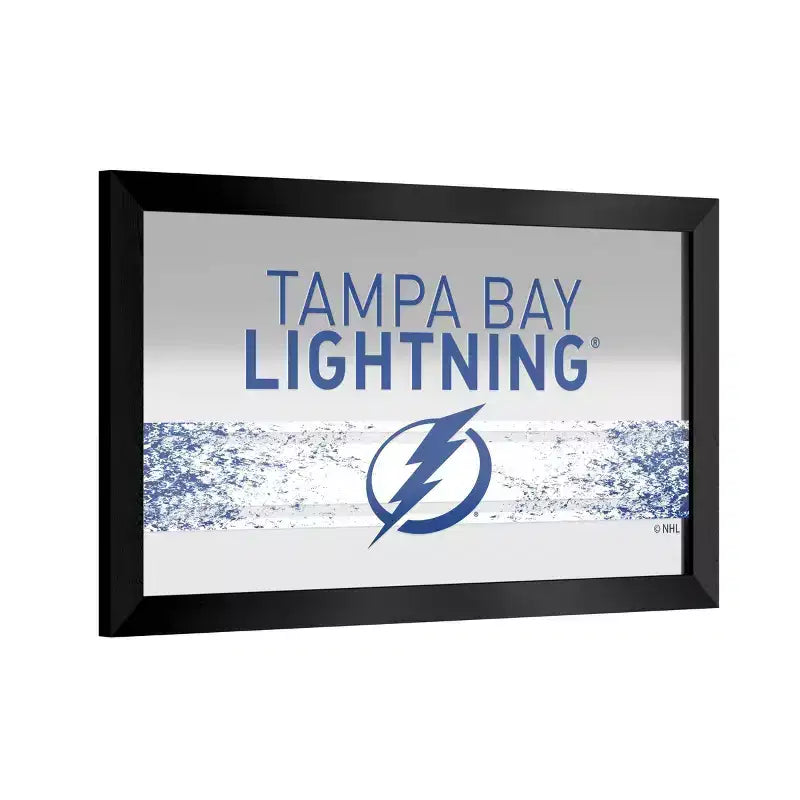 Multi-Team Black Framed Logo Mirror – Wall Mount, 1 Panel