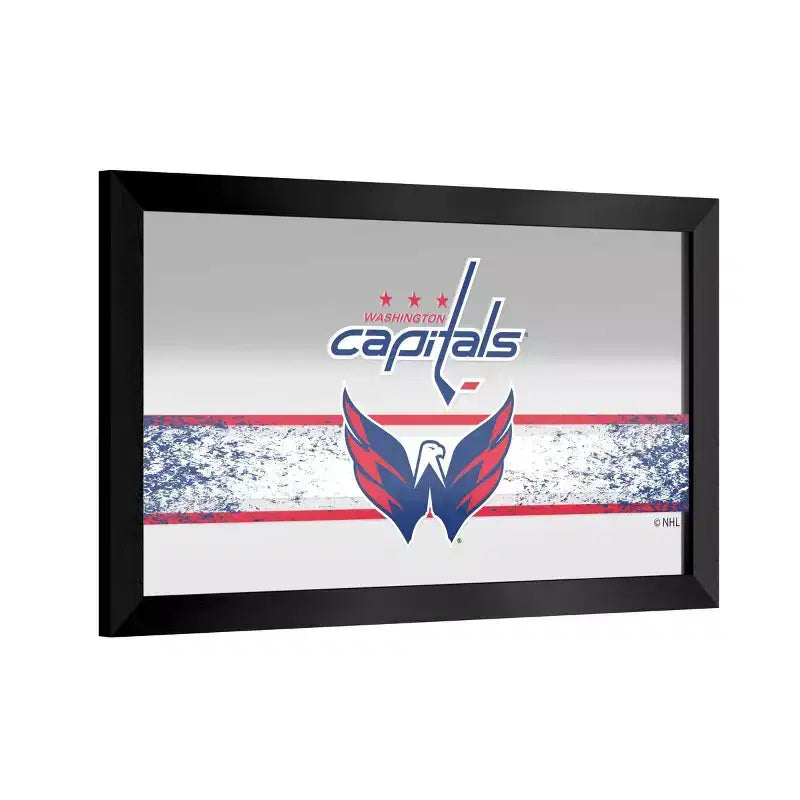 Multi-Team Black Framed Logo Mirror – Wall Mount, 1 Panel