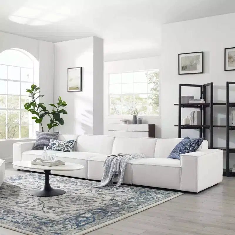 Canapé sectionnel 4 places Restore avec pouf - Modway