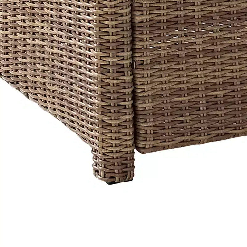 Ensemble sectionnel d'extérieur 5 pièces en osier Bradenton avec table brasero - Crosley