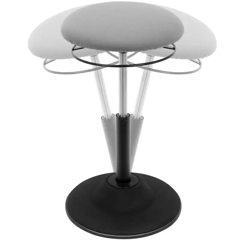 Gray Armless Height-Adjustable Standing Desk Stool, 1-Person