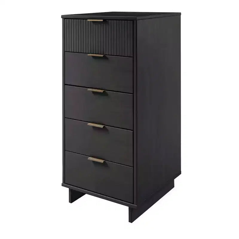 Ensemble de chambre à coucher 3 pièces Manhattan Comfort Granville : commode étroite, commode et table de chevet